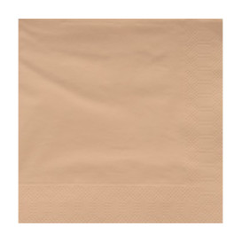 Papieren servet crème rand 40x40cm (1200 stuks)