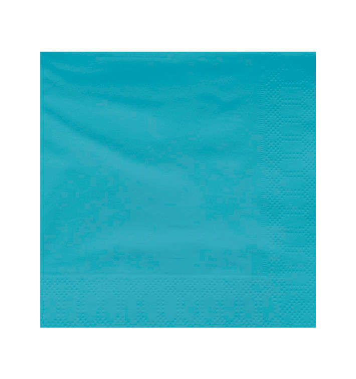 Papieren servet lichtblauwe rand 40x40cm (50 stuks) Papieren servet lichtblauwe rand 40x40cm (50 stuks)