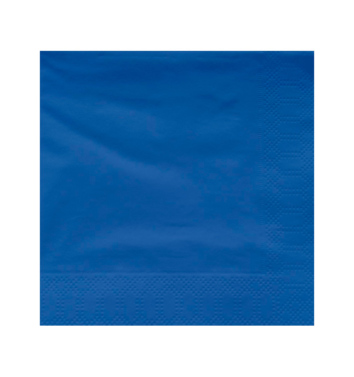 Papieren servet blauwe rand 40x40cm (50 stuks) 