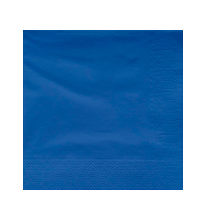 Papieren servet blauwe rand 40x40cm (1200 stuks) Papieren servet blauwe rand 40x40cm (1200 stuks)