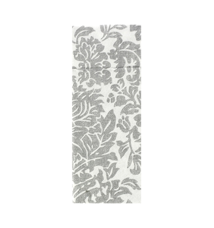 Zakvouw Airlaid Servetten "Versalles" Grijs 32x40cm 55g/m² (800 stuks) Zakvouw Airlaid Servetten "Versalles" Grijs 32x40cm 55g/m² (800 stuks)