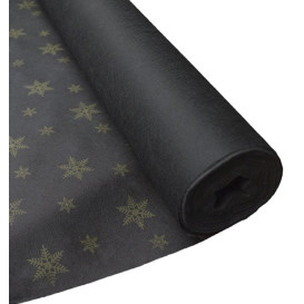 Novotex Tafelkleed rol zwart "Estrellas" P40cm 1,2x50m (1 stuk)