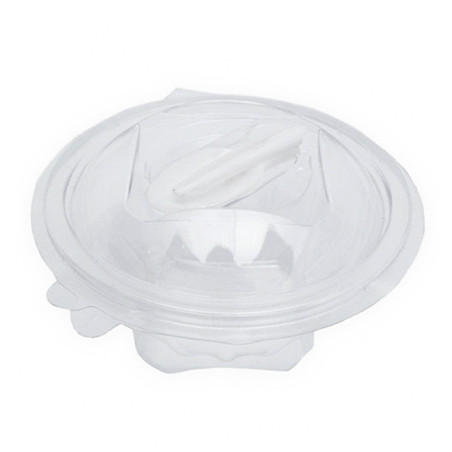 Plastic saladekom APET Rond vormig met lepel 250ml Ø12cm (360 stuks)
