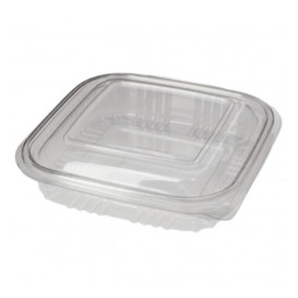 Plastic scharnierende Deli-Container PET Vierkant 250ml (900 stuks)