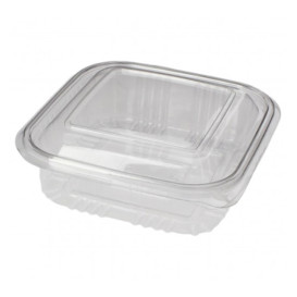 Plastic scharnierende Deli-Container PET Vierkant 370ml (900 stuks)