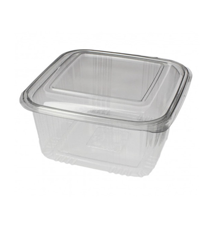 Plastic scharnierende Deli-Container PET Vierkant 1000ml (600 stuks)