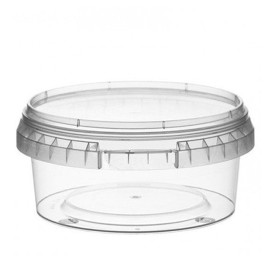 Plastic deli Container met Plastic Deksel PP Onbreekbaar 300 ml Ø11,8 (34 stuks)