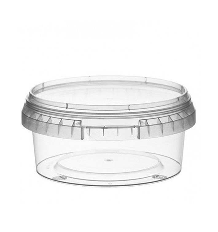 Plastic deli Container met Plastic Deksel PP Onbreekbaar 300 ml Ø11,8 (34 stuks)