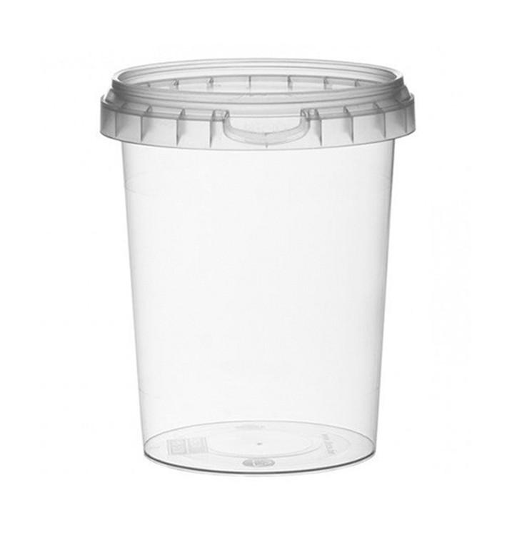Plastic deli Container met Plastic Deksel PP Onbreekbaar 520 ml Ø9,5 (380 stuks) Plastic deli Container met Plastic Deksel PP Onbreekbaar 520 ml Ø9,5 (380 stuks)