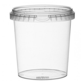 Plastic deli Container met Plastic Deksel PP Onbreekbaar 870 ml Ø11,8 (228 stuks)