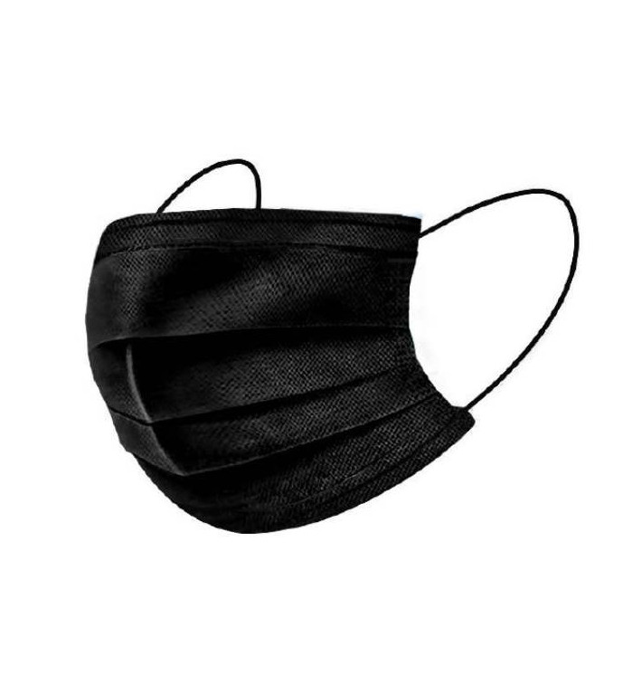 Wegwerp Chirurgisch Masker Drie Laags Type IIR Zwart (50 stuks) Wegwerp Chirurgisch Masker Drie Laags Type IIR Zwart (50 stuks)