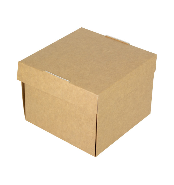 Gourmet Hamburger Doos Kraft 13x13x10cm (25 Stuks)