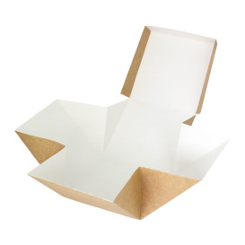 Gourmet Hamburger Doos Kraft 13x13x13cm (25 Stuks)