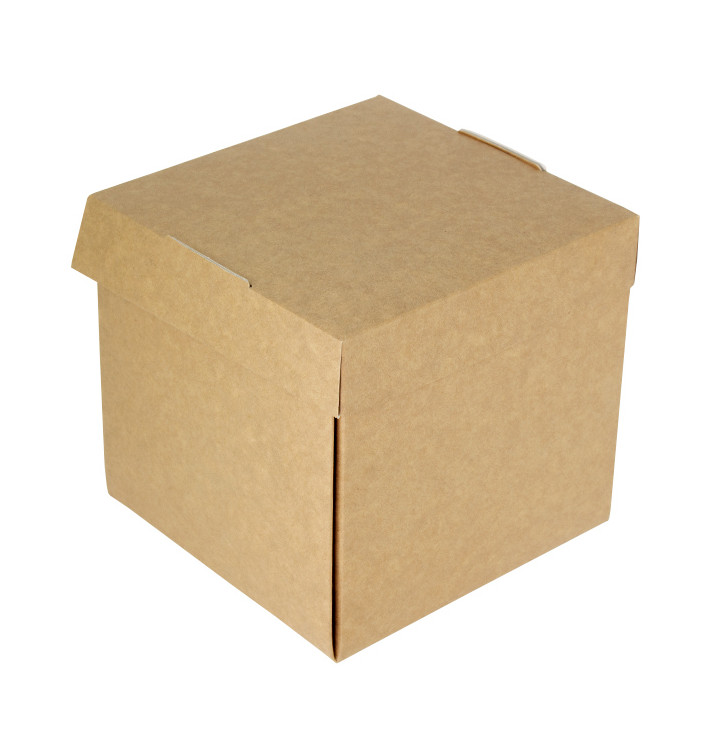 Gourmet Hamburger Doos Kraft 13x13x13cm (150 Stuks) Gourmet Hamburger Doos Kraft 13x13x13cm (150 Stuks)