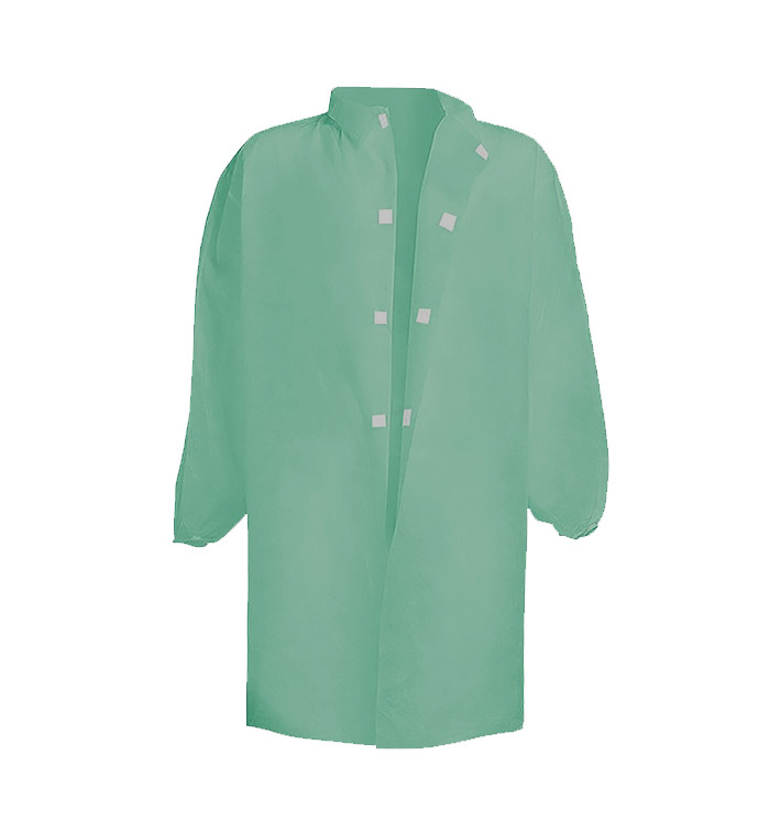 Wegwerp-laboratoriumjas TST PP Velcro Groen XL 35gr (50 stuks) Wegwerp-laboratoriumjas TST PP Velcro Groen XL 35gr (50 stuks)