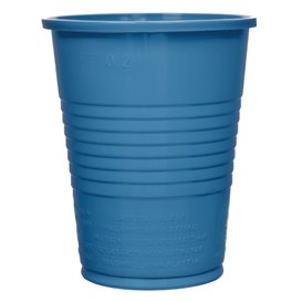 Plastic PS beker donkerblauw 200ml Ø7cm (50 stuks) 