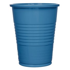 Plastic PS beker donkerblauw 200ml Ø7cm (50 stuks) 