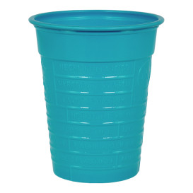 Plastic PS beker turkoois 200ml Ø7cm (50 stuks) 