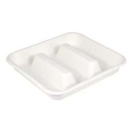 Bakje voor Suikerriet Taco's Wit 18,5x18,5cm (300 Stuks)