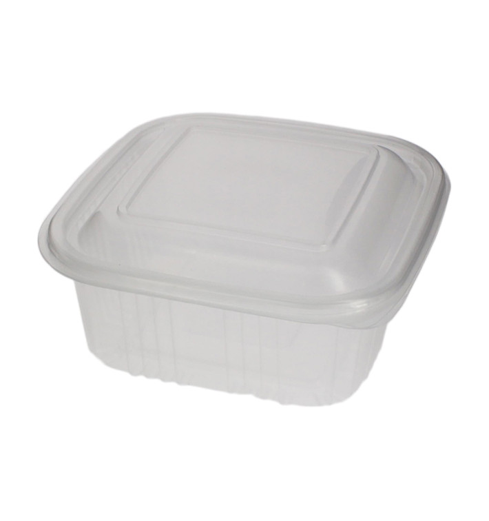 Plastic scharnierende Deli-Container microgolfbaar PP Vierkant 500ml (50 stuks) Plastic scharnierende Deli-Container microgolfbaar PP Vierkant 500ml (50 stuks)