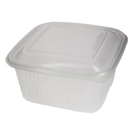 Plastic scharnierende Deli-Container microgolfbaar PP Vierkant 750ml (100 stuks) 