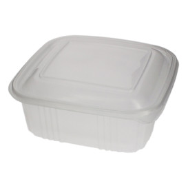 Plastic scharnierende Deli-Container microgolfbaar PP Vierkant 1000ml (100 stuks) 