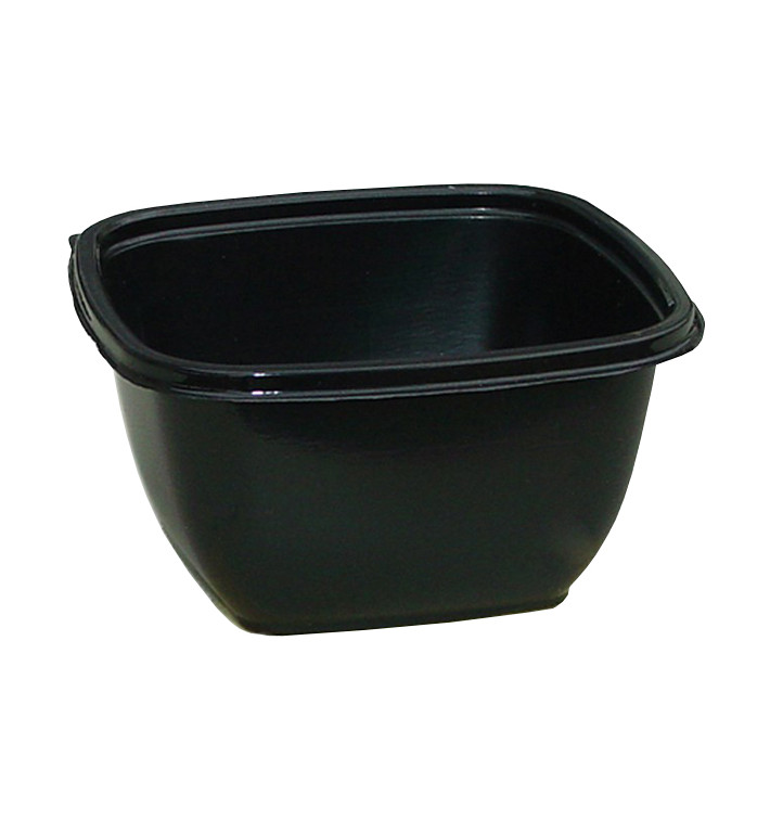Plastic Kom PET Vierkant zwart 500ml 125x125x70mm (50 stuks) Plastic Kom PET Vierkant zwart 500ml 125x125x70mm (50 stuks)