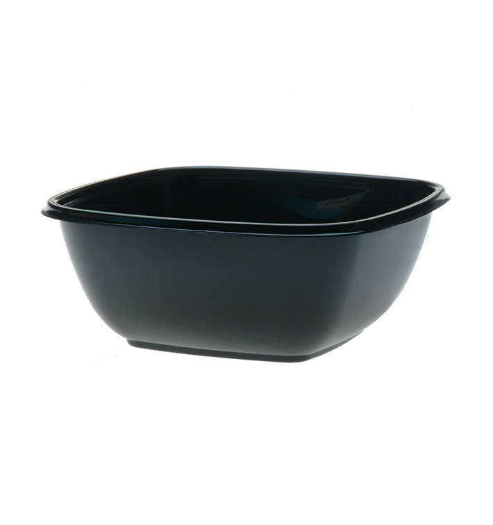 Plastic Kom PET zwart 1500ml 190x190x80mm (50 stuks) Plastic Kom PET zwart 1500ml 190x190x80mm (50 stuks)