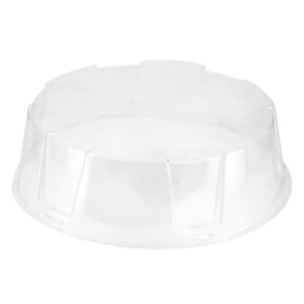 Deksel voor Cakeplak Container APET Transparant Ø24x6cm (10 Stuks)