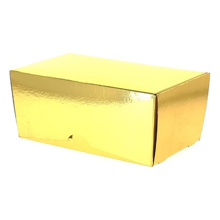 Papier bakkerij doos goud 19x11x8,5cm 1000g (100 stuks)