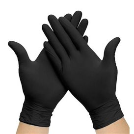 Nitril handschoenenen zwart maat L AQL 1.5 (100 stuks)