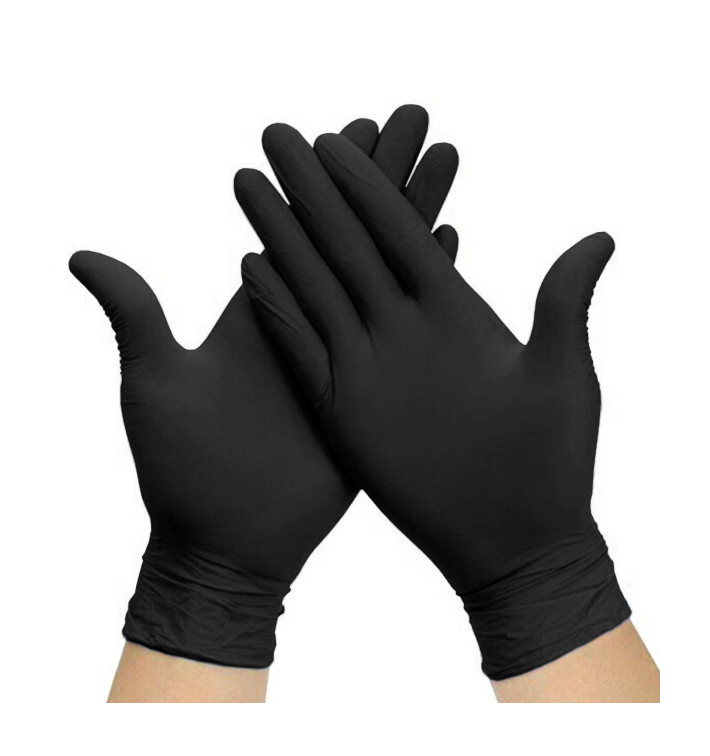 Nitril handschoenenen zwart maat XL AQL 1.5 (100 stuks) Nitril handschoenenen zwart maat XL AQL 1.5 (100 stuks)