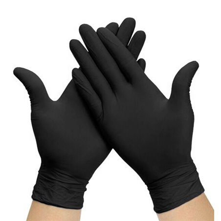 Nitril handschoenenen zwart maat XL AQL 1.5 (100 stuks)