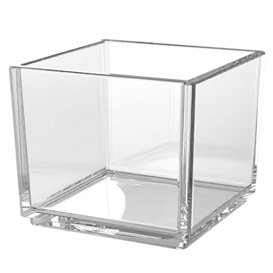 SAN "Cube" duurzame degustatieschaal Transparant 65ml (6 Stuks) 