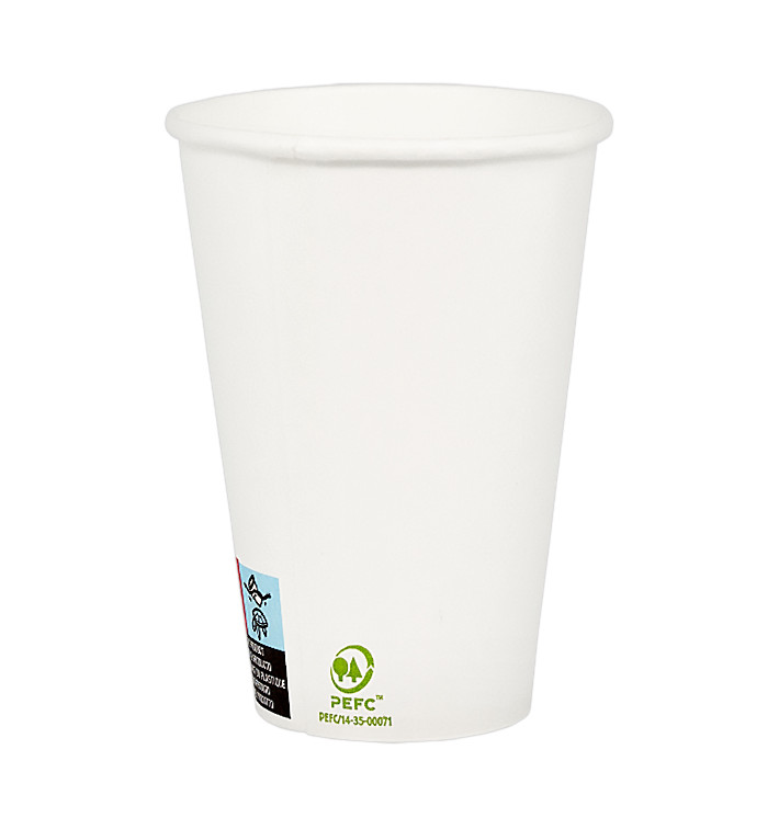 Papieren beker wit 12Oz/385ml Ø9,0cm (50 stuks) Papieren beker wit 12Oz/385ml Ø9,0cm (50 stuks)