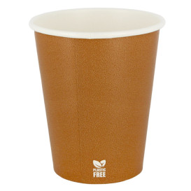 Plastic-Vrije Papieren Beker 8 Oz/240ml "Caramel" Ø8cm (1.000 Stuks)