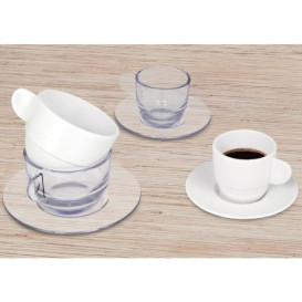 Herbruikbare Kopje SAN “Cappuccino” Wit 166ml (6 stuks)