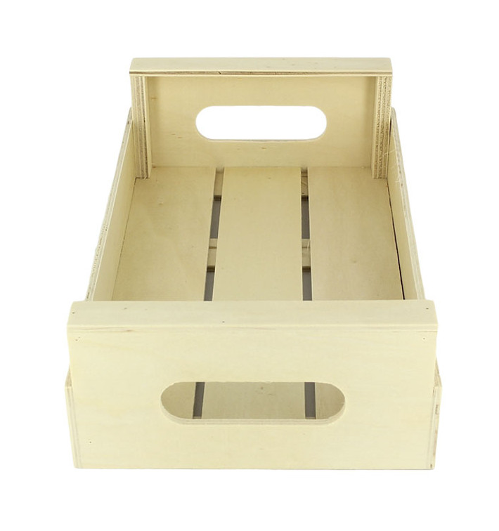 Houten Etalerende Box met Hendel 25x15x7,5cm (1 stuk) Houten Etalerende Box met Hendel 25x15x7,5cm (1 stuk)