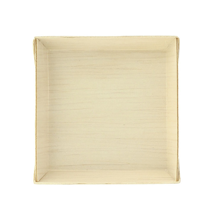 Houten mini bord Vierkant 7x7x1,5cm (20 stuks) Houten mini bord Vierkant 7x7x1,5cm (20 stuks)