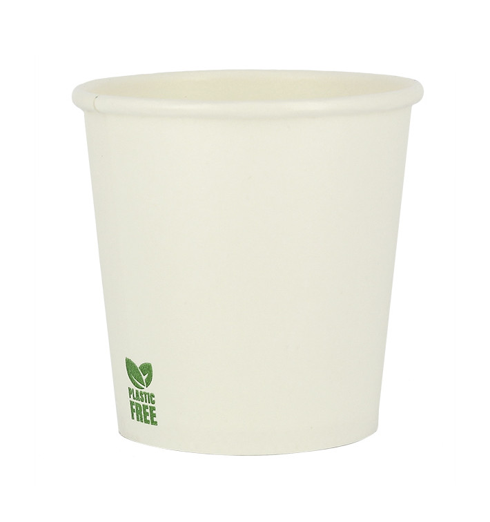 Plastic-Vrije Papieren Beker 4Oz/120ml Wite Ø6,2cm (1.000 Stuks) Plastic-Vrije Papieren Beker 4Oz/120ml Wite Ø6,2cm (1.000 Stuks)