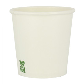 Plastic-Vrije Papieren Beker 4Oz/120ml Wite Ø6,2cm (100 stuks)