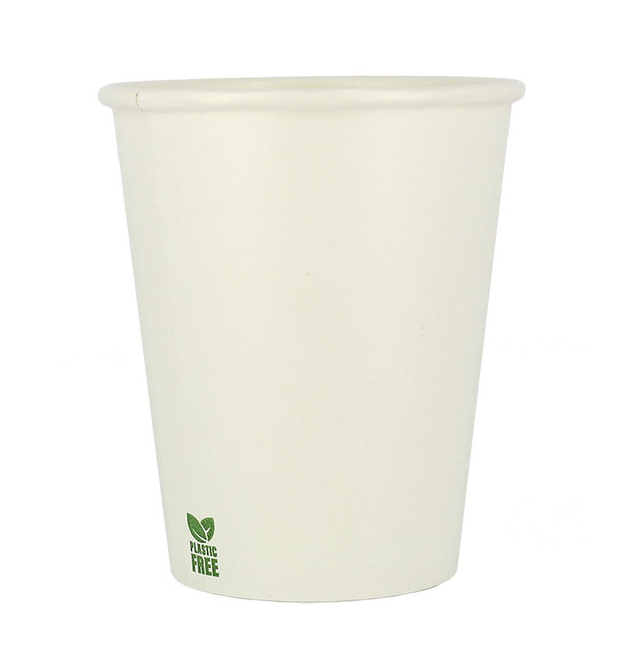 Plastic-Vrije Papieren Beker 8 Oz/240ml Wite Ø8cm (1.000 Stuks)