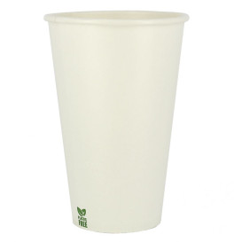 Plastic-Vrije Papieren Beker 12 Oz/360ml Wite Ø8cm (1.000 Stuks)