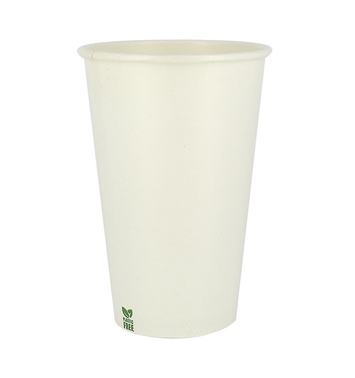 Plastic-Vrije Papieren Beker 16 Oz/480ml Wite Ø9cm (1.000 Stuks)