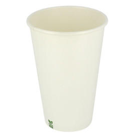 Plastic-Vrije Papieren Beker 16 Oz/480ml Wite Ø9cm (1.000 Stuks)