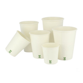 Plastic-Vrije Papieren Beker 7 Oz/210ml Wite Ø7cm (1.000 Stuks)