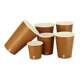 Plastic-Vrije Papieren Beker 14 Oz/420ml "Caramel" Ø9cm (1.000 Stuks)