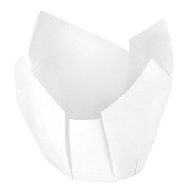 Cupcake vorm voering tulpvorm wit Ø5x4,2/7,2cm (2160 stuks)