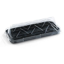 Plastic schotel Rechthoekige vorm marmer 35X16 cm (5 stuks) 