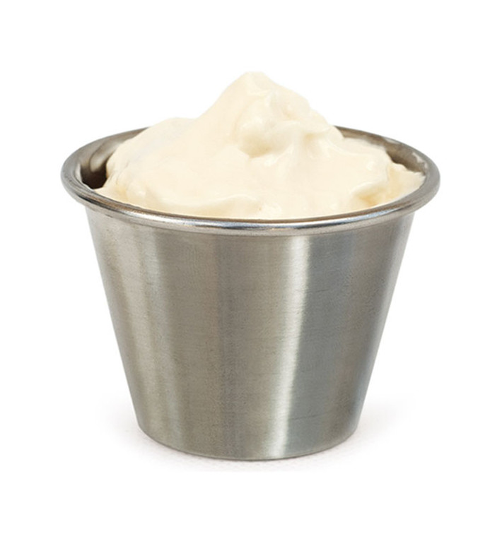 Sauce beker Roestvrij 90ml (12 stuks) Sauce beker Roestvrij 90ml (12 stuks)